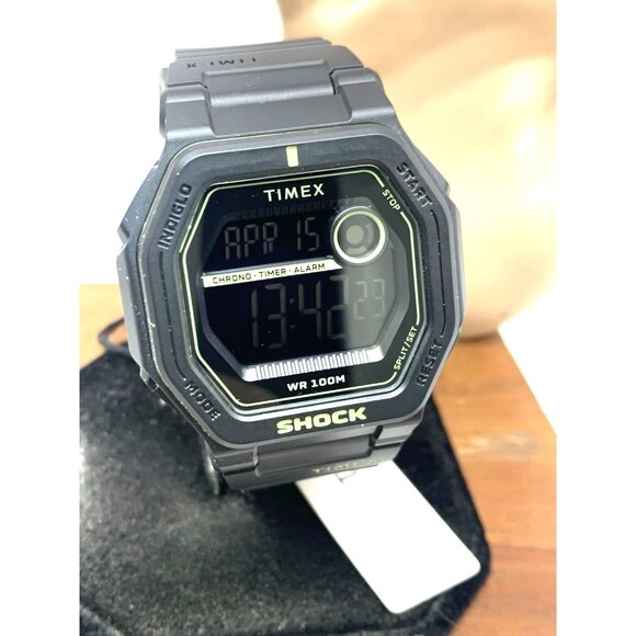 Timex Men's Watch TW2V59800 Command Encounter Digital Quartz Indiglo Black 45mm - Picture 14 of 15